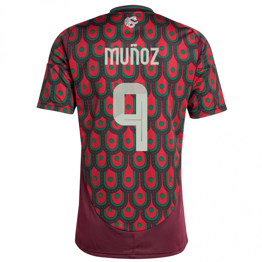 Men Football Mexico Santiago Munoz #9 Maroon Home Jersey 24-26 T-Shirt Australia