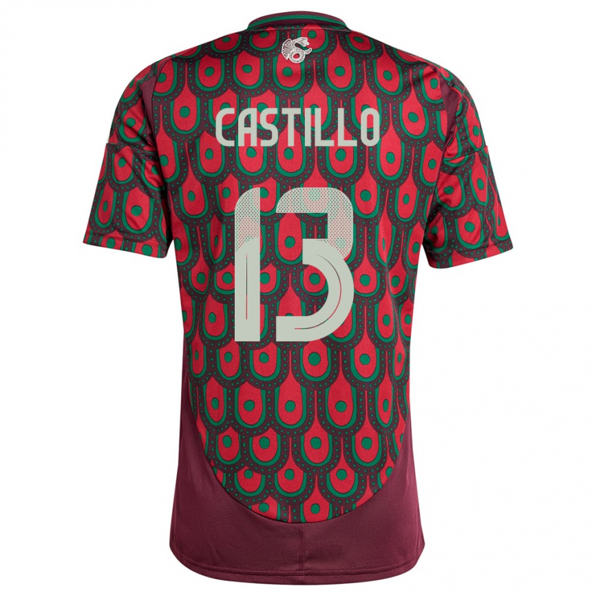 Men Football Mexico Jose Castillo #13 Maroon Home Jersey 24-26 T-Shirt Australia