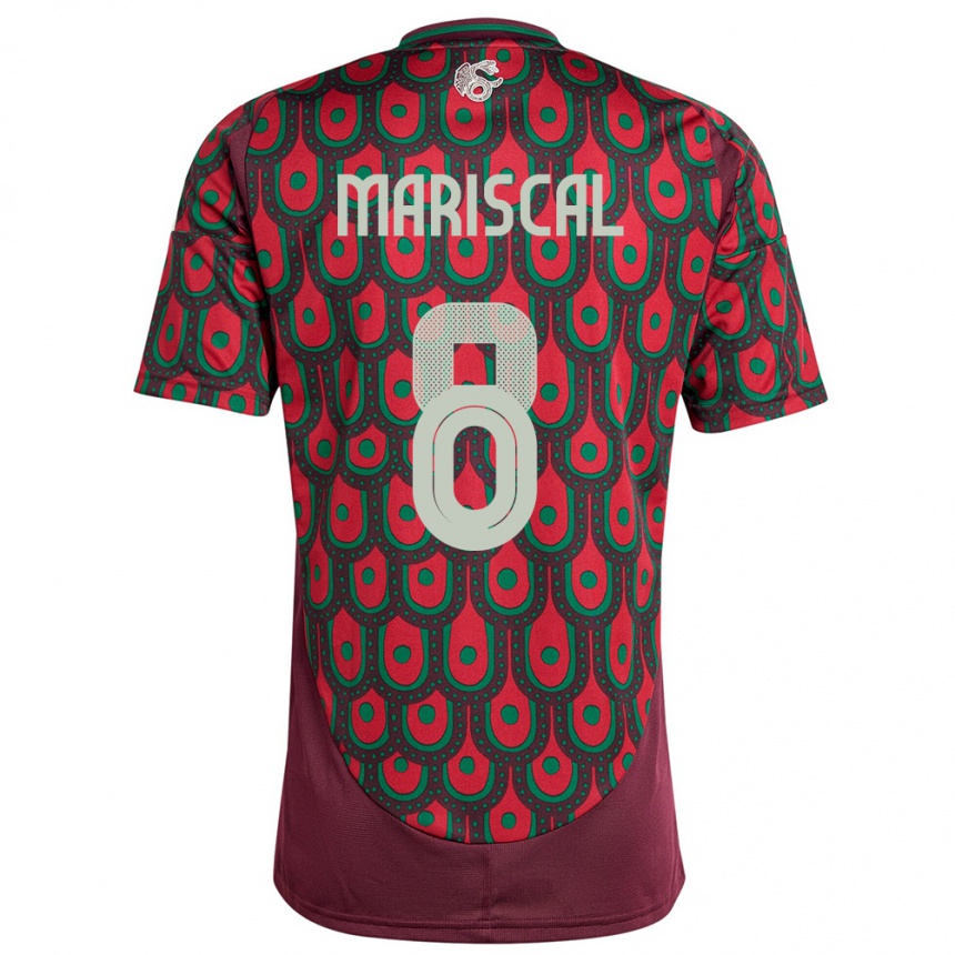 Men Football Mexico Salvador Mariscal #8 Maroon Home Jersey 24-26 T-Shirt Australia