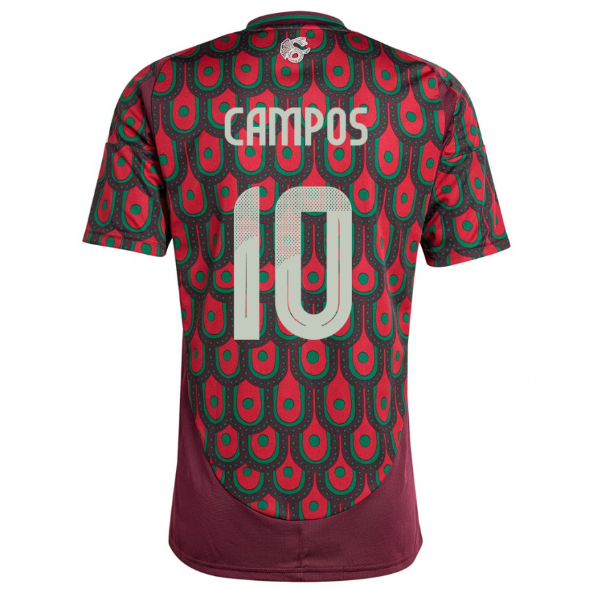 Men Football Mexico Karel Campos #10 Maroon Home Jersey 24-26 T-Shirt Australia