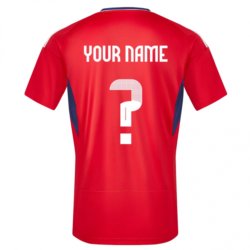 Men Football Costa Rica Your Name #0 Red Home Jersey 24-26 T-Shirt Australia