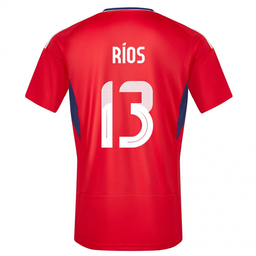 Men Football Costa Rica Keral Rios #13 Red Home Jersey 24-26 T-Shirt Australia