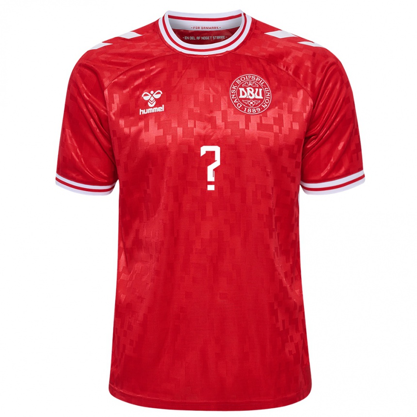 Men Football Denmark Your Name #0 Red Home Jersey 24-26 T-Shirt Australia