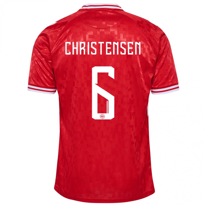 Men Football Denmark Andreas Christensen #6 Red Home Jersey 24-26 T-Shirt Australia