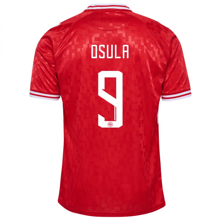 Men Football Denmark William Osula #9 Red Home Jersey 24-26 T-Shirt Australia