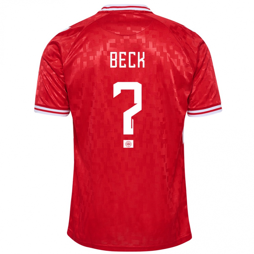 Men Football Denmark Julius Beck #0 Red Home Jersey 24-26 T-Shirt Australia