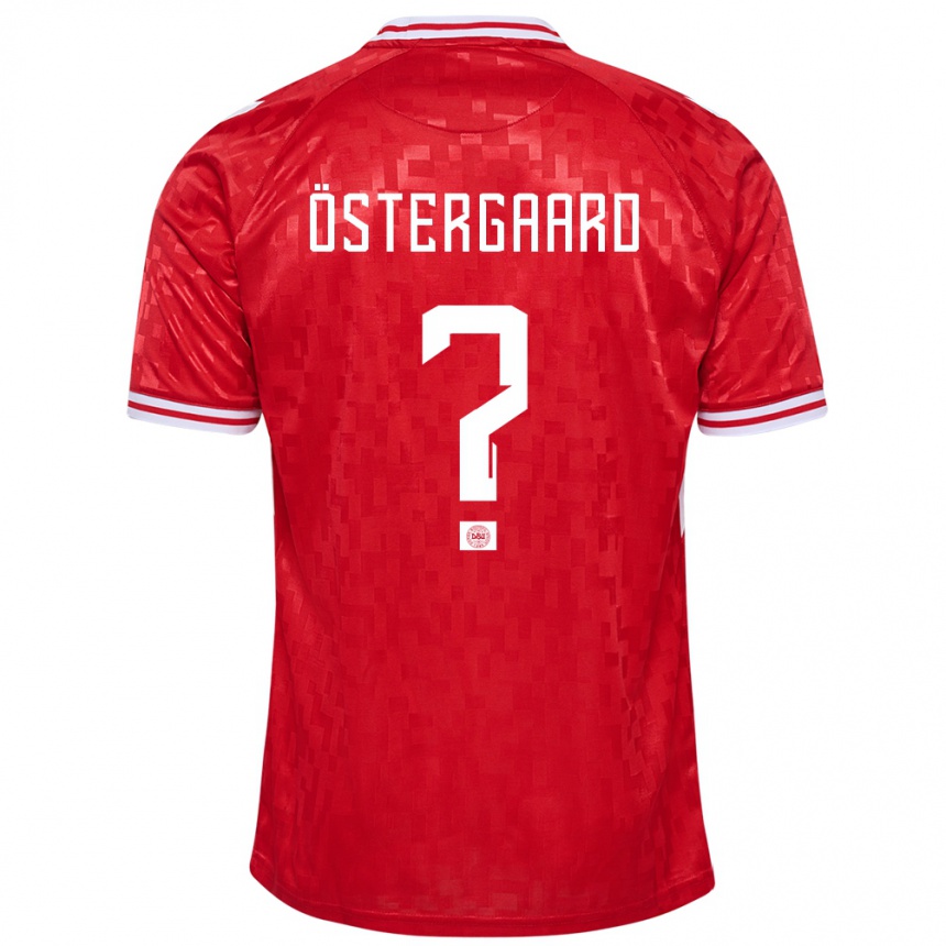 Men Football Denmark Christian Östergaard #0 Red Home Jersey 24-26 T-Shirt Australia