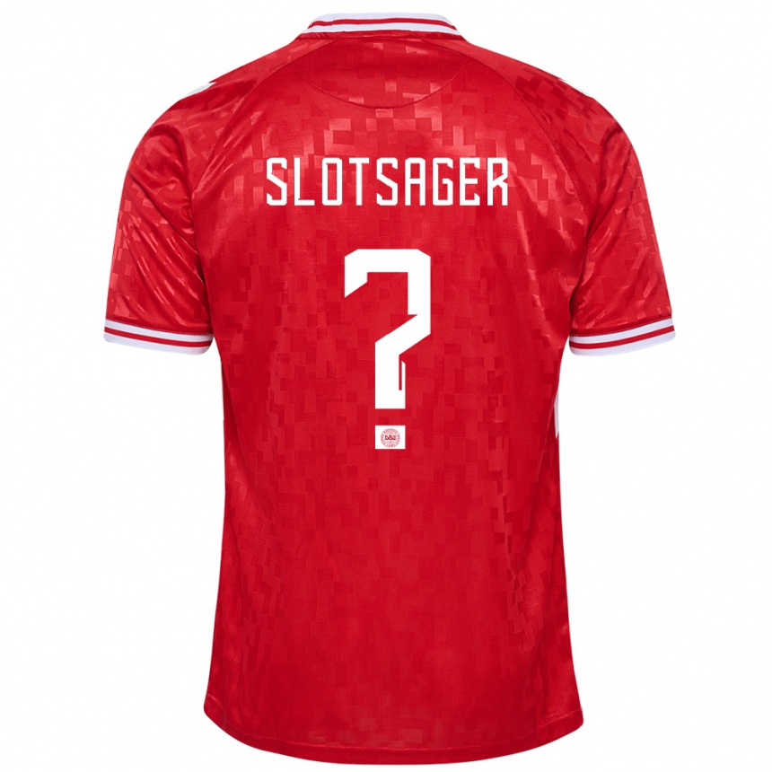 Men Football Denmark Tobias Slotsager #0 Red Home Jersey 24-26 T-Shirt Australia