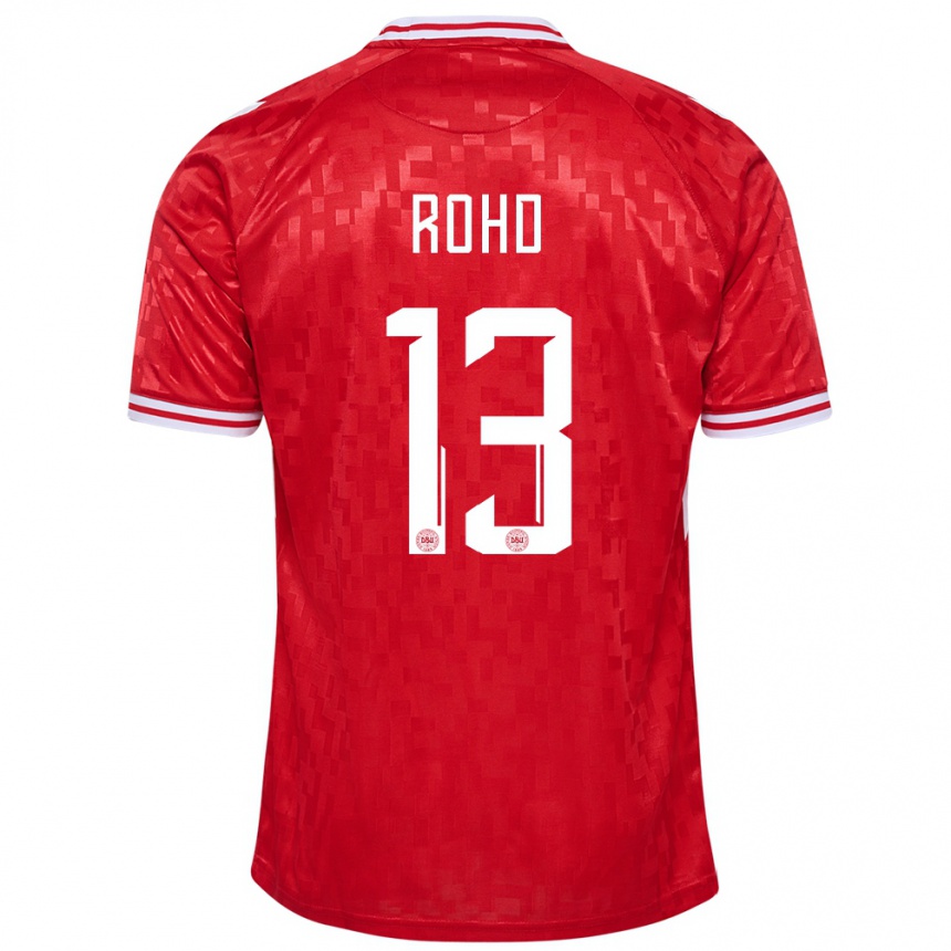 Men Football Denmark Emil Rohd #13 Red Home Jersey 24-26 T-Shirt Australia