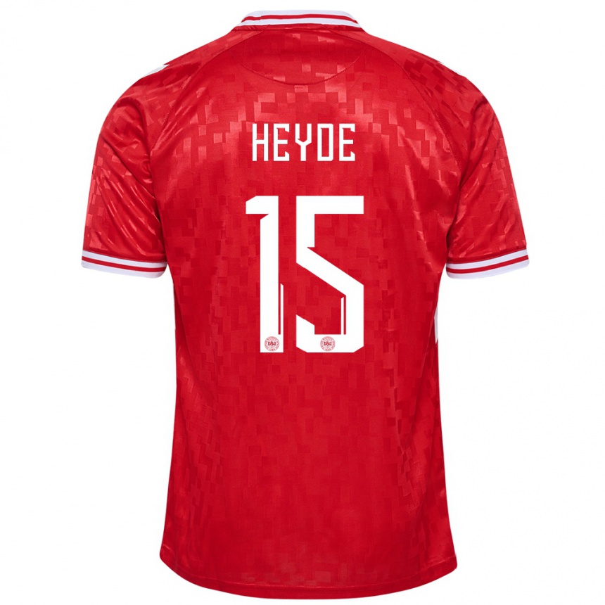 Men Football Denmark Malte Heyde #15 Red Home Jersey 24-26 T-Shirt Australia