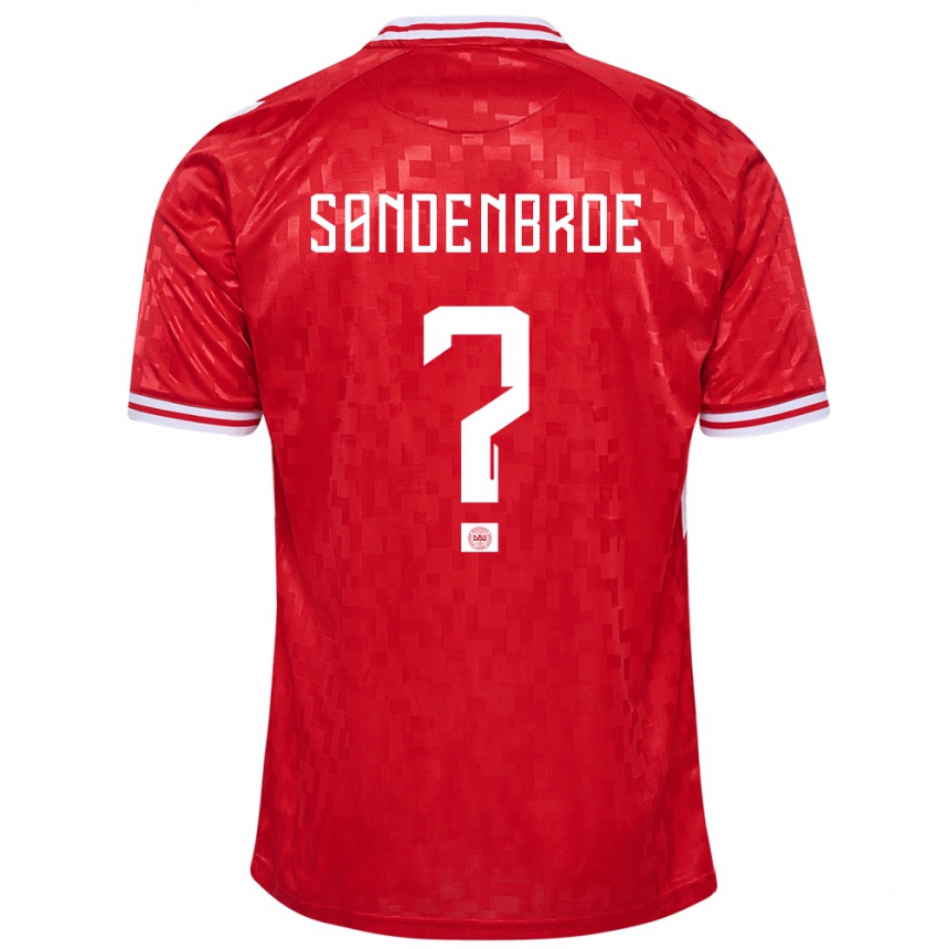 Men Football Denmark Andreas Søndenbroe #0 Red Home Jersey 24-26 T-Shirt Australia