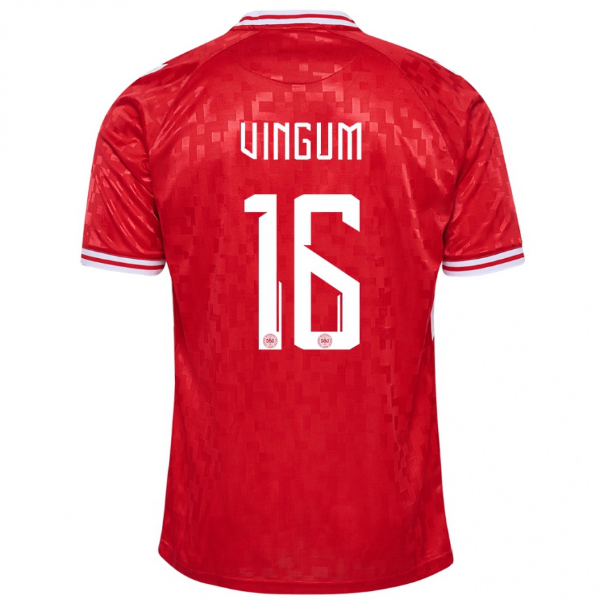 Men Football Denmark Alberte Vingum #16 Red Home Jersey 24-26 T-Shirt Australia