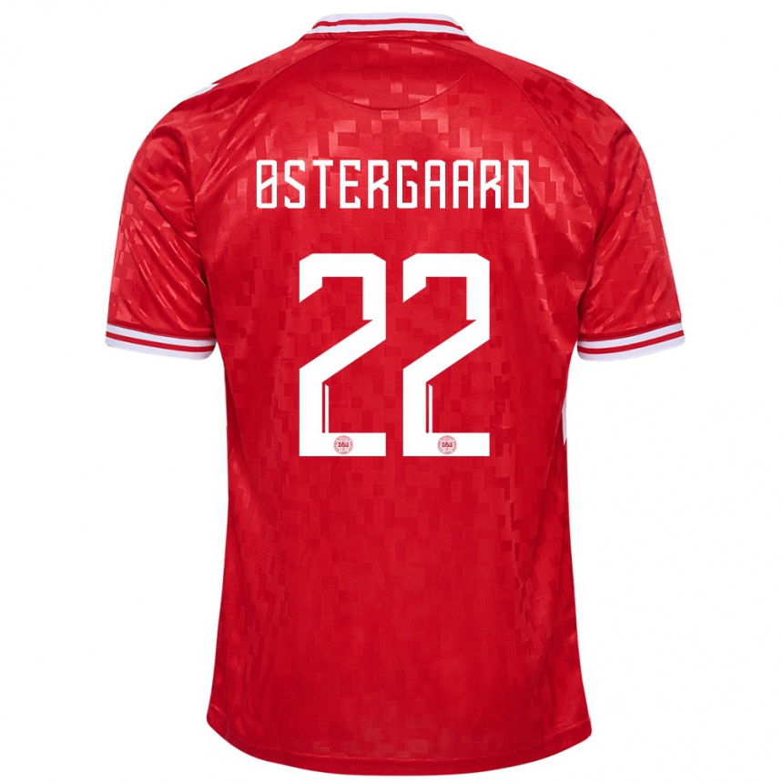 Men Football Denmark Maja Bay Ostergaard #22 Red Home Jersey 24-26 T-Shirt Australia