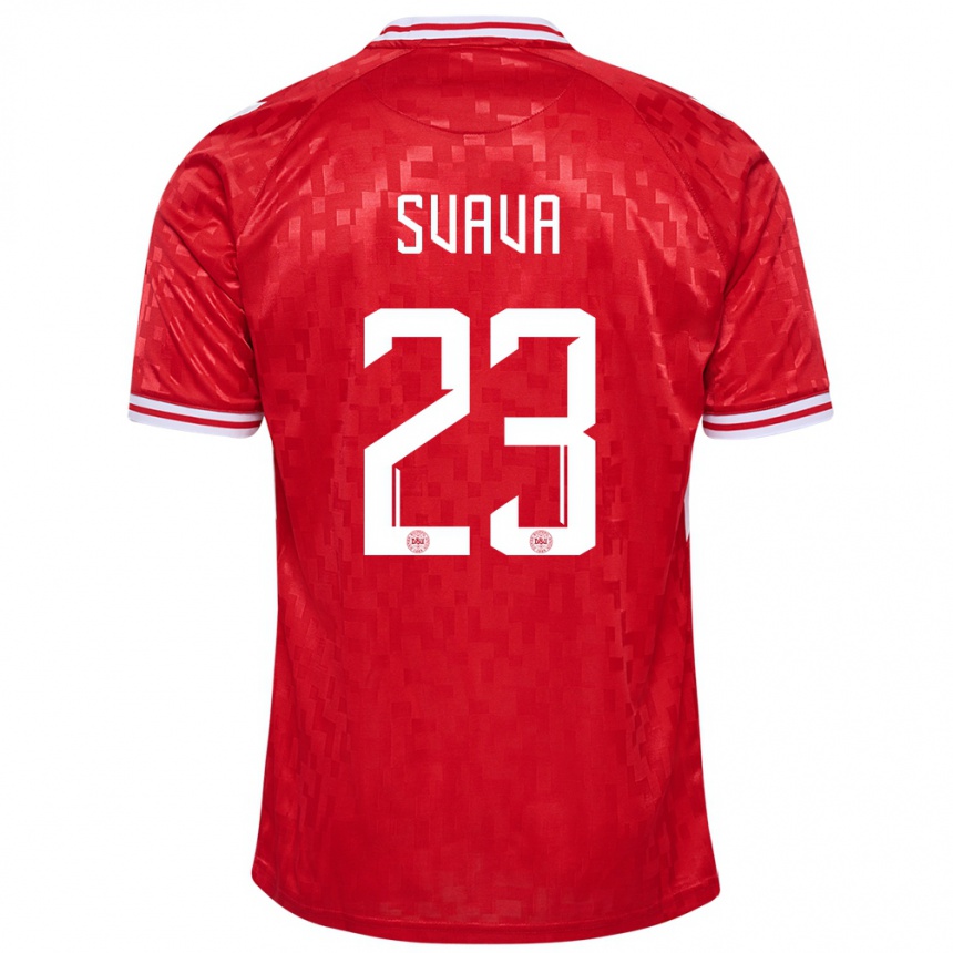 Men Football Denmark Sofie Svava #23 Red Home Jersey 24-26 T-Shirt Australia