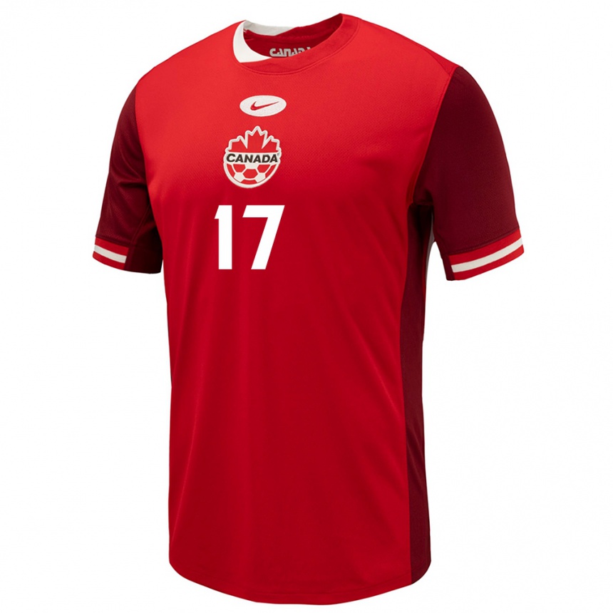 Men Football Canada Étienne Godin #17 Red Home Jersey 24-26 T-Shirt Australia