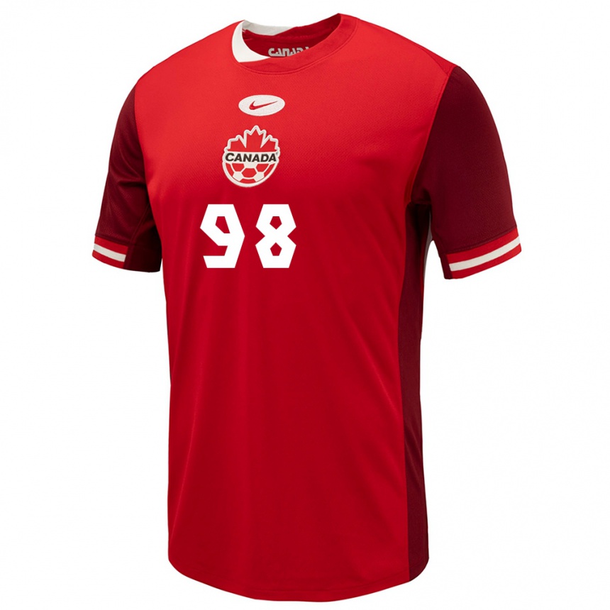 Men Football Canada Olivia Smith #98 Red Home Jersey 24-26 T-Shirt Australia