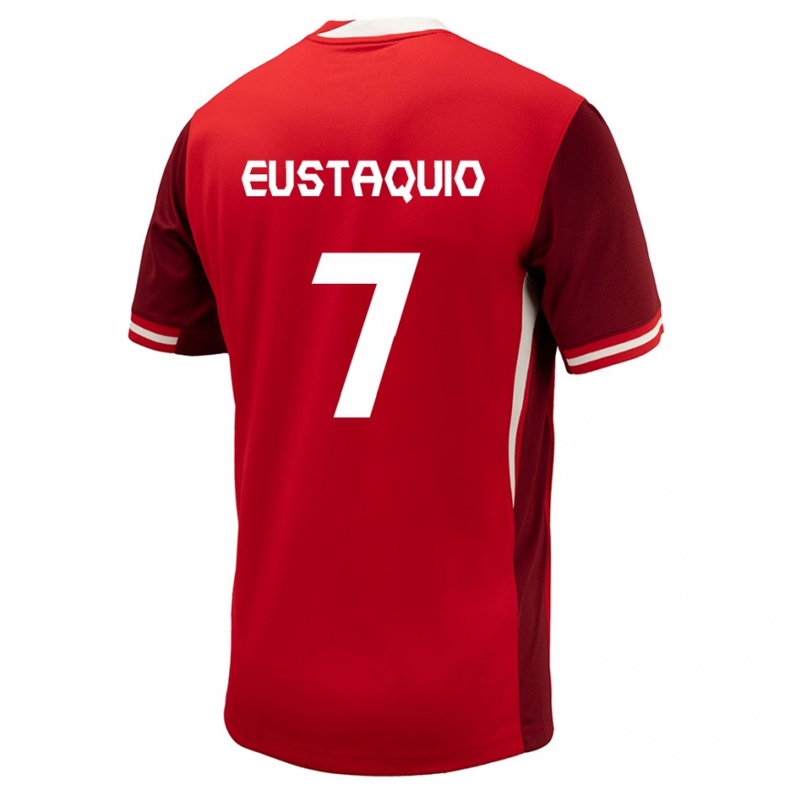 Men Football Canada Stephen Eustaquio #7 Red Home Jersey 24-26 T-Shirt Australia