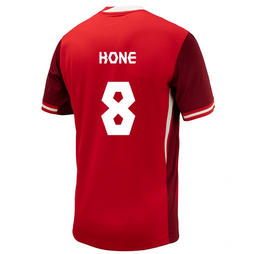 Men Football Canada Ismael Kone #8 Red Home Jersey 24-26 T-Shirt Australia