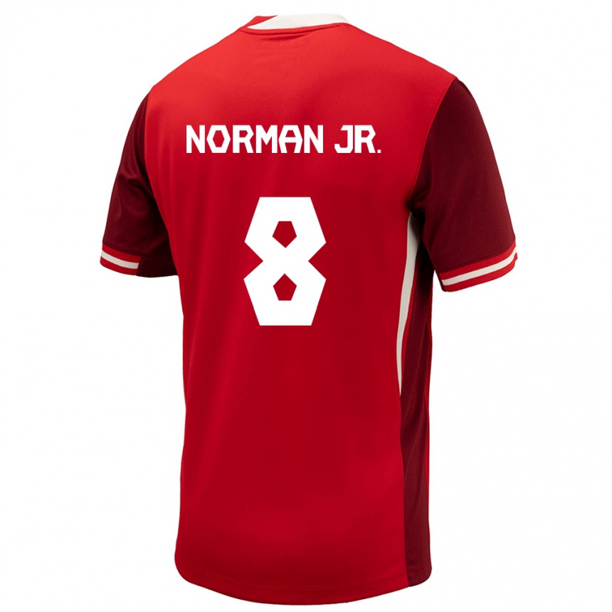 Men Football Canada David Norman Jr. #8 Red Home Jersey 24-26 T-Shirt Australia