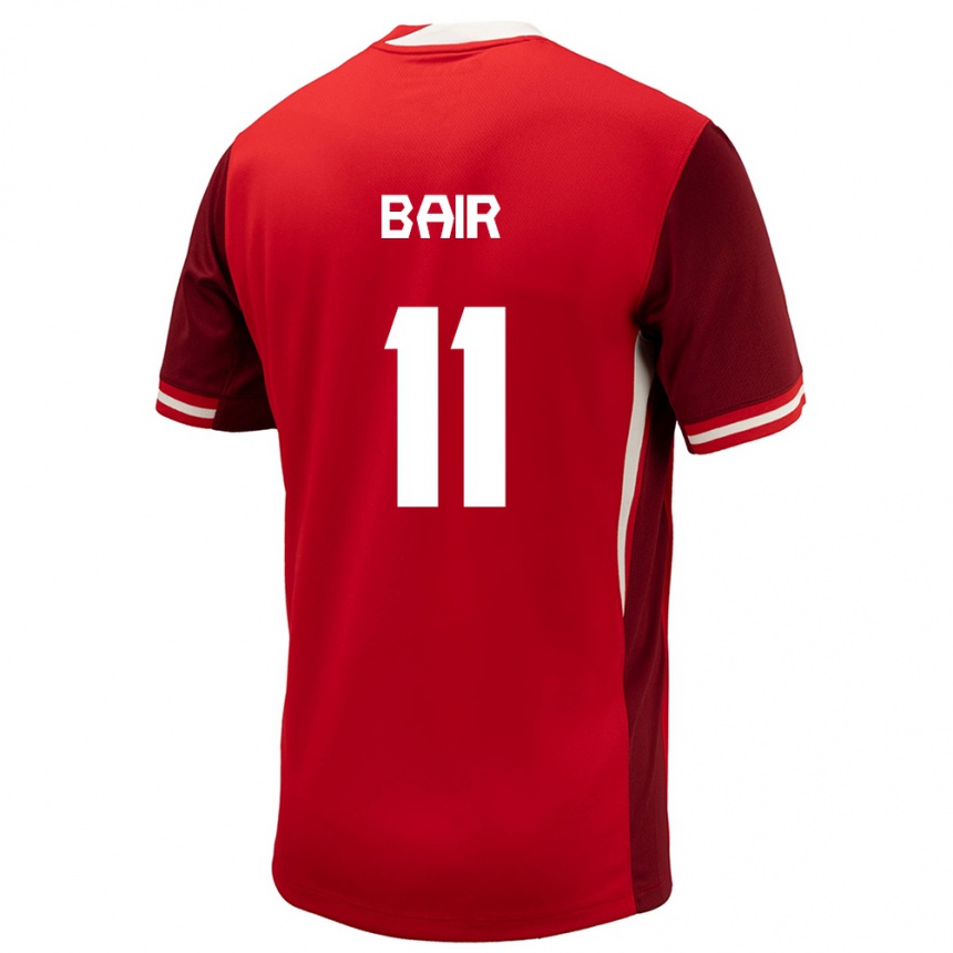 Men Football Canada Theo Bair #11 Red Home Jersey 24-26 T-Shirt Australia