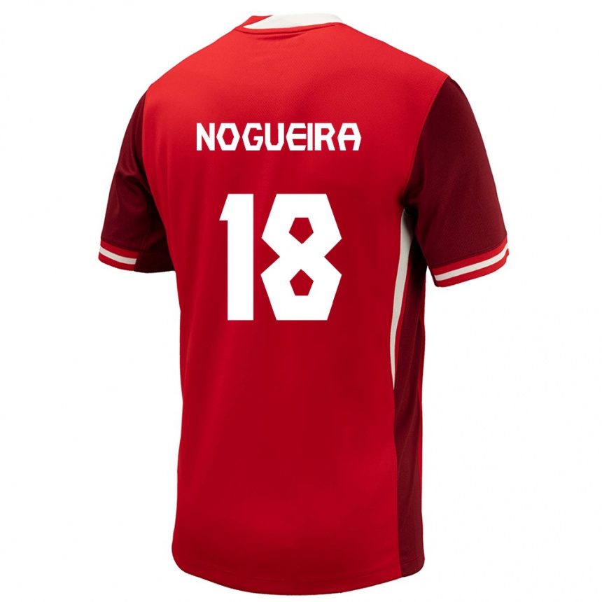 Men Football Canada Matthew Nogueira #18 Red Home Jersey 24-26 T-Shirt Australia