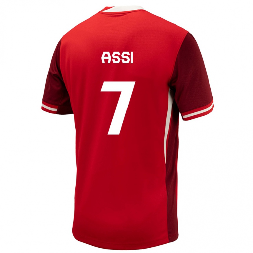 Men Football Canada Jean Aniel Assi #7 Red Home Jersey 24-26 T-Shirt Australia