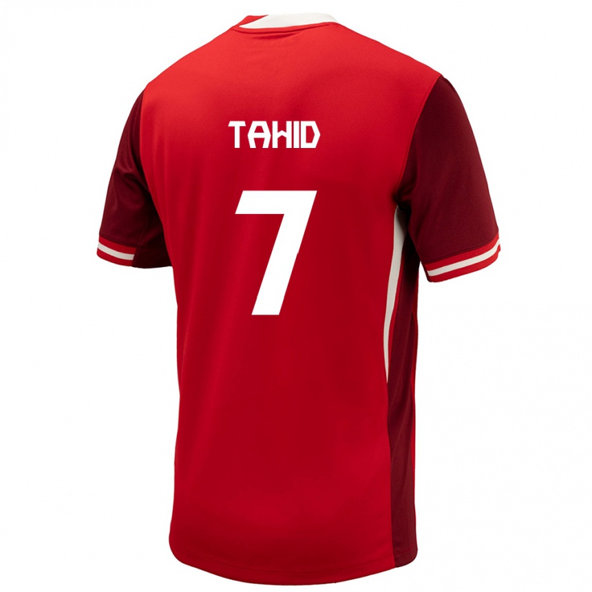 Men Football Canada Taryck Tahid #7 Red Home Jersey 24-26 T-Shirt Australia