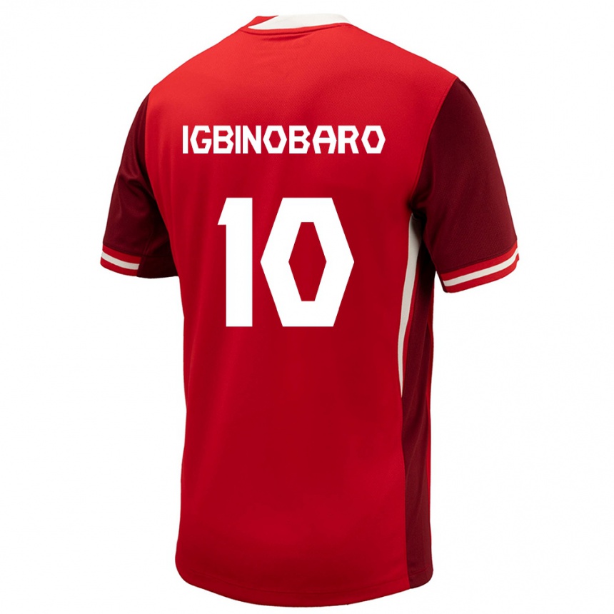 Men Football Canada Philip Igbinobaro #10 Red Home Jersey 24-26 T-Shirt Australia