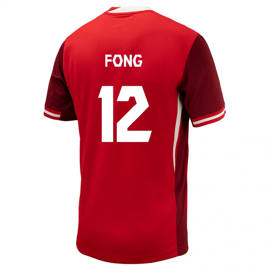 Men Football Canada Aidan Fong #12 Red Home Jersey 24-26 T-Shirt Australia