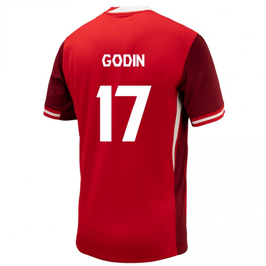 Men Football Canada Étienne Godin #17 Red Home Jersey 24-26 T-Shirt Australia