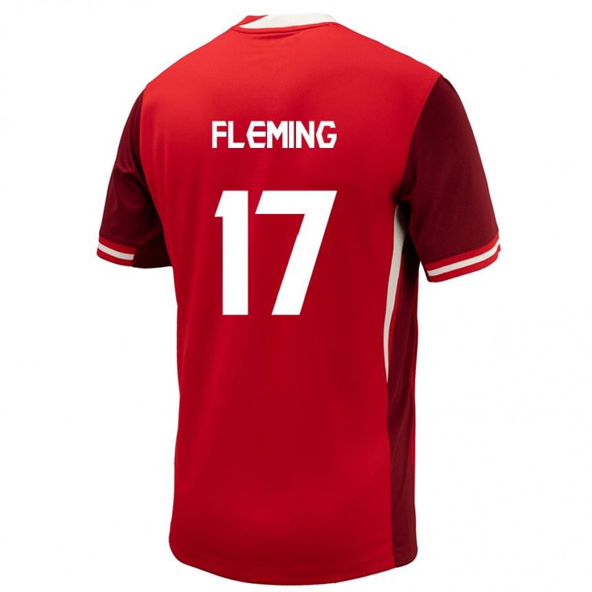 Men Football Canada Jessie Fleming #17 Red Home Jersey 24-26 T-Shirt Australia