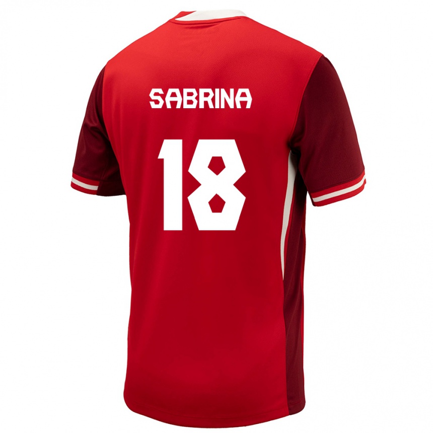 Men Football Canada Sabrina D Angelo #18 Red Home Jersey 24-26 T-Shirt Australia