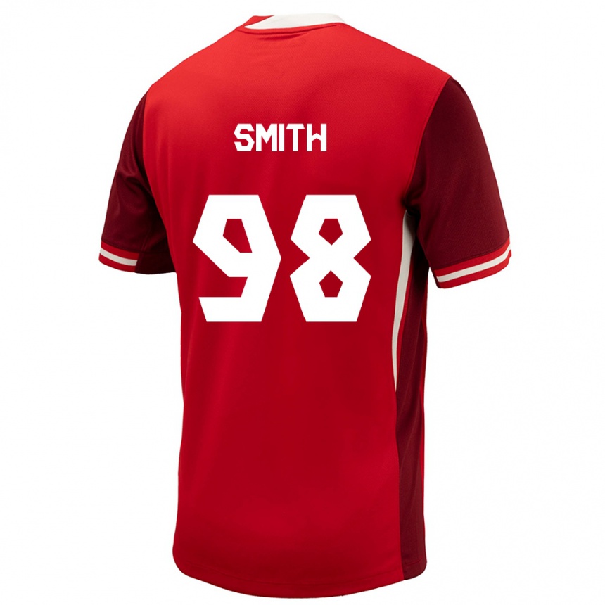 Men Football Canada Olivia Smith #98 Red Home Jersey 24-26 T-Shirt Australia