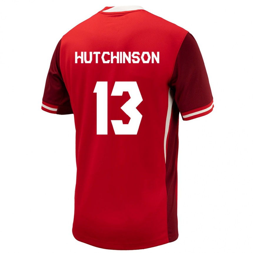 Men Football Canada Atiba Hutchinson #13 Red Home Jersey 24-26 T-Shirt Australia