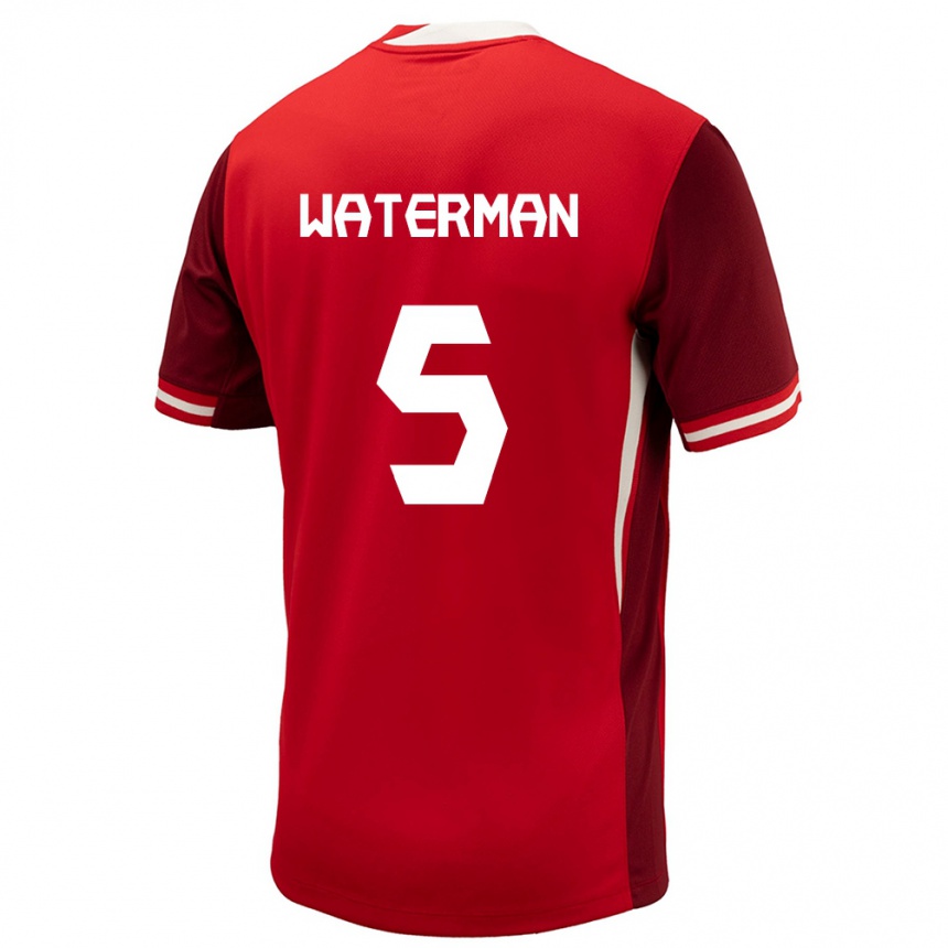 Men Football Canada Joel Waterman #5 Red Home Jersey 24-26 T-Shirt Australia