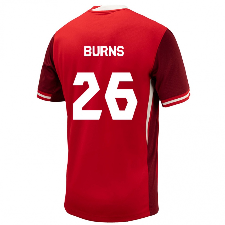 Men Football Canada Zoe Burns #26 Red Home Jersey 24-26 T-Shirt Australia