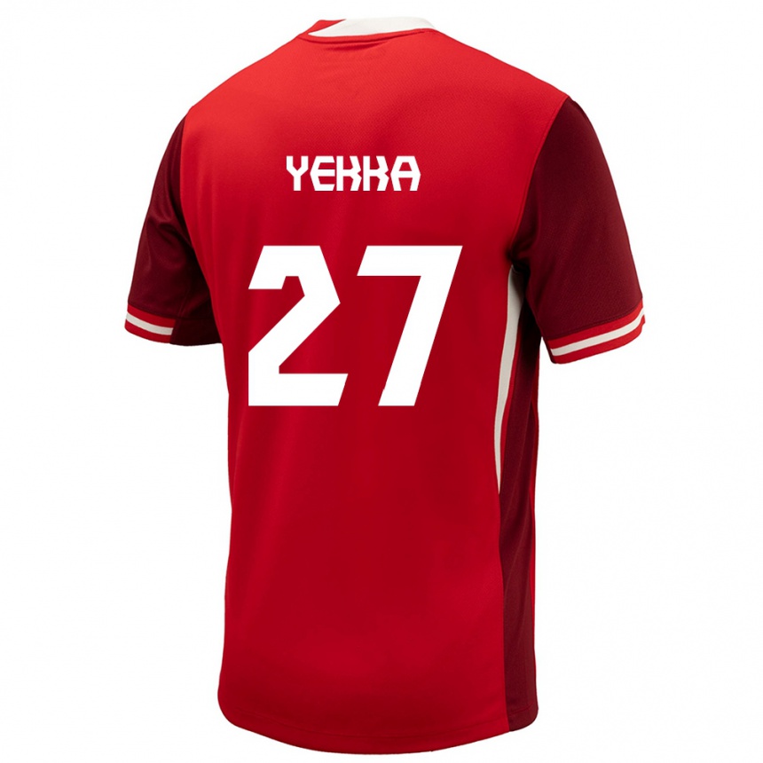 Men Football Canada Sura Yekka #27 Red Home Jersey 24-26 T-Shirt Australia