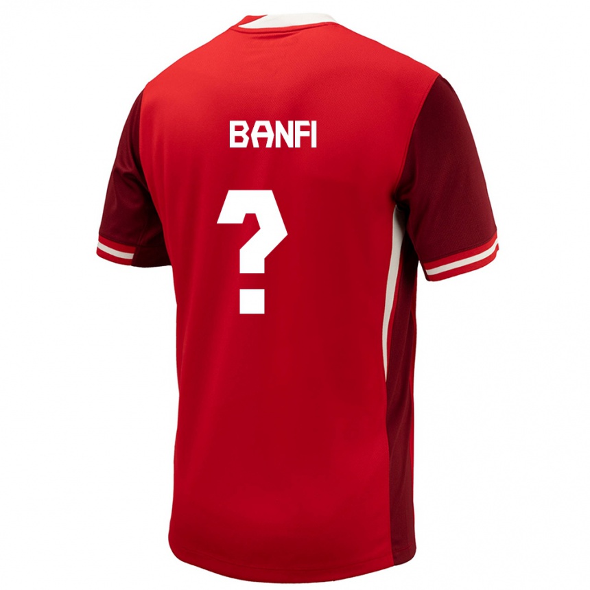 Men Football Canada Samuel Banfi #0 Red Home Jersey 24-26 T-Shirt Australia