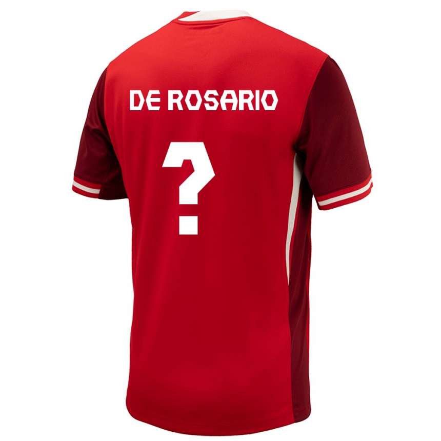 Men Football Canada Adisa De Rosario #0 Red Home Jersey 24-26 T-Shirt Australia