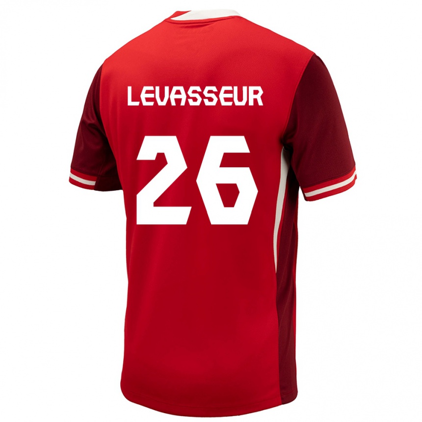 Men Football Canada Marie Levasseur #26 Red Home Jersey 24-26 T-Shirt Australia