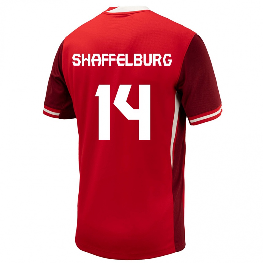 Men Football Canada Jacob Shaffelburg #14 Red Home Jersey 24-26 T-Shirt Australia