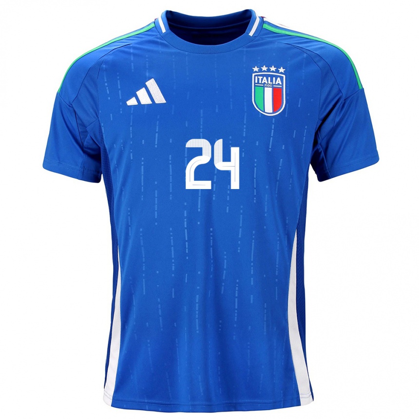 Men Football Italy Andrea Cambiaso #24 Blue Home Jersey 24-26 T-Shirt Australia