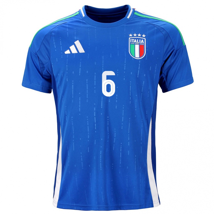 Men Football Italy Diego Ripani #6 Blue Home Jersey 24-26 T-Shirt Australia