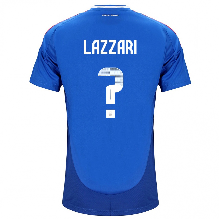 Men Football Italy Manuel Lazzari #0 Blue Home Jersey 24-26 T-Shirt Australia