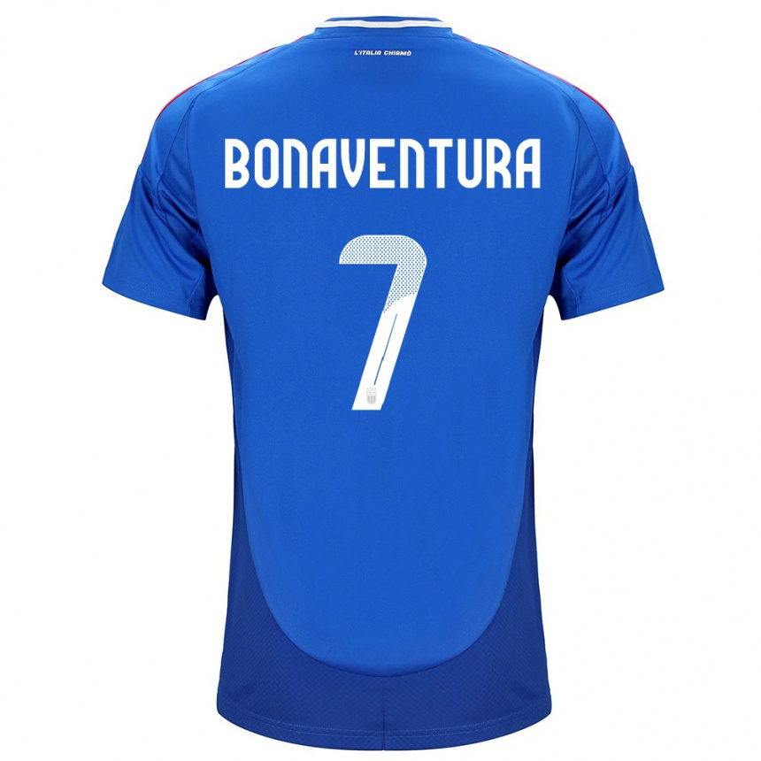 Men Football Italy Giacomo Bonaventura #7 Blue Home Jersey 24-26 T-Shirt Australia