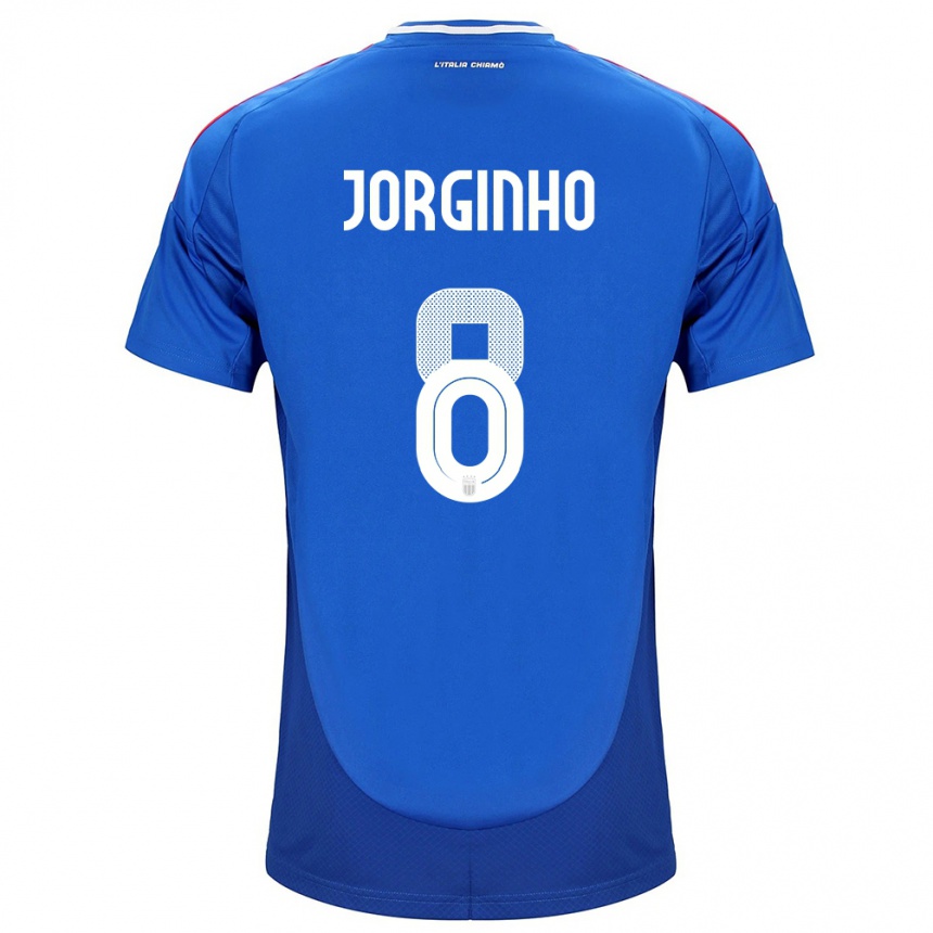 Men Football Italy Jorginho #8 Blue Home Jersey 24-26 T-Shirt Australia