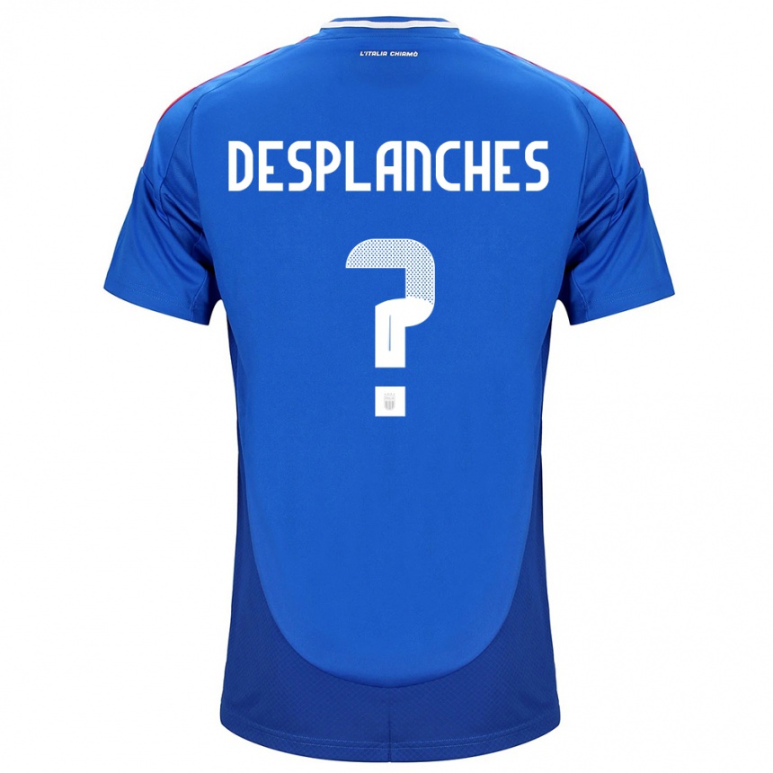 Men Football Italy Sebastiano Desplanches #0 Blue Home Jersey 24-26 T-Shirt Australia