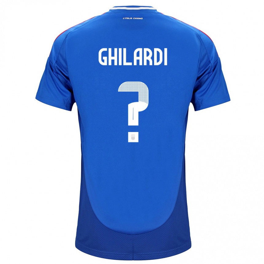 Men Football Italy Daniele Ghilardi #0 Blue Home Jersey 24-26 T-Shirt Australia