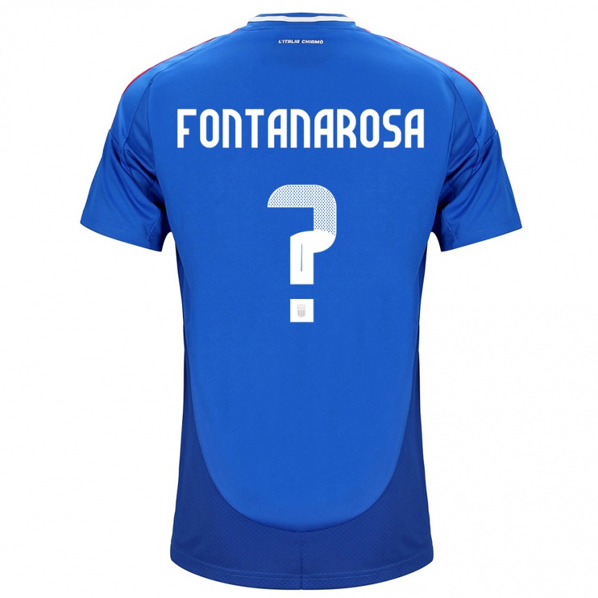 Men Football Italy Alessandro Fontanarosa #0 Blue Home Jersey 24-26 T-Shirt Australia