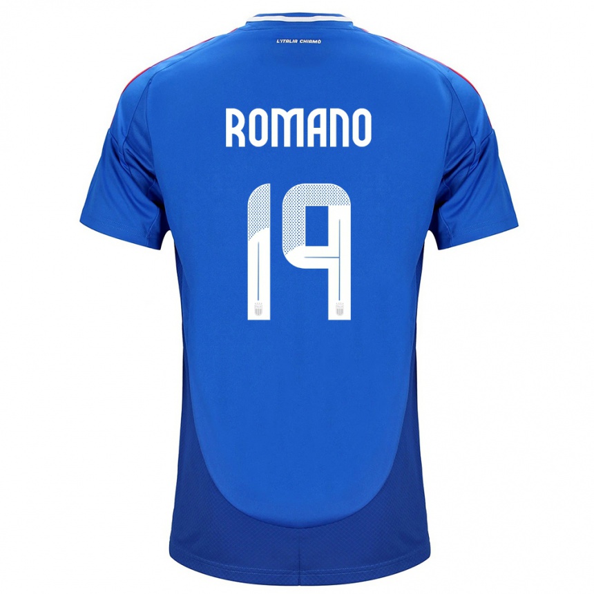 Men Football Italy Marco Romano #19 Blue Home Jersey 24-26 T-Shirt Australia